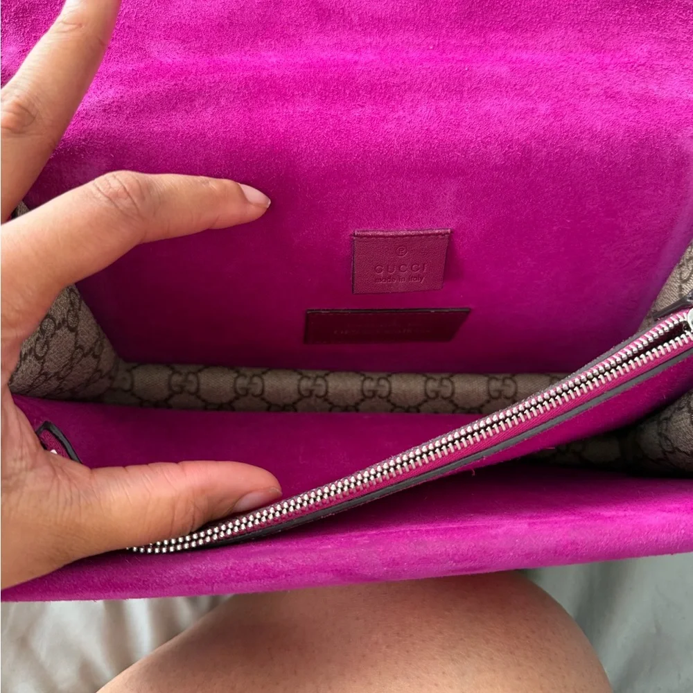 Gucci Magenta Dionysus with crystals GG Shoulder Bag - Picture 3 of 16
